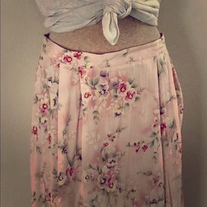 Soft pink floral skirt